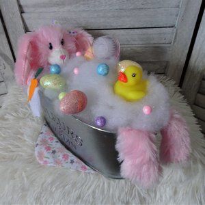 Bunny Rabbit in a Tub - Handmade